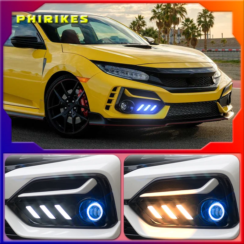 

2 шт., светодиодные противотуманные фары для Honda CIVIC 2020-2021