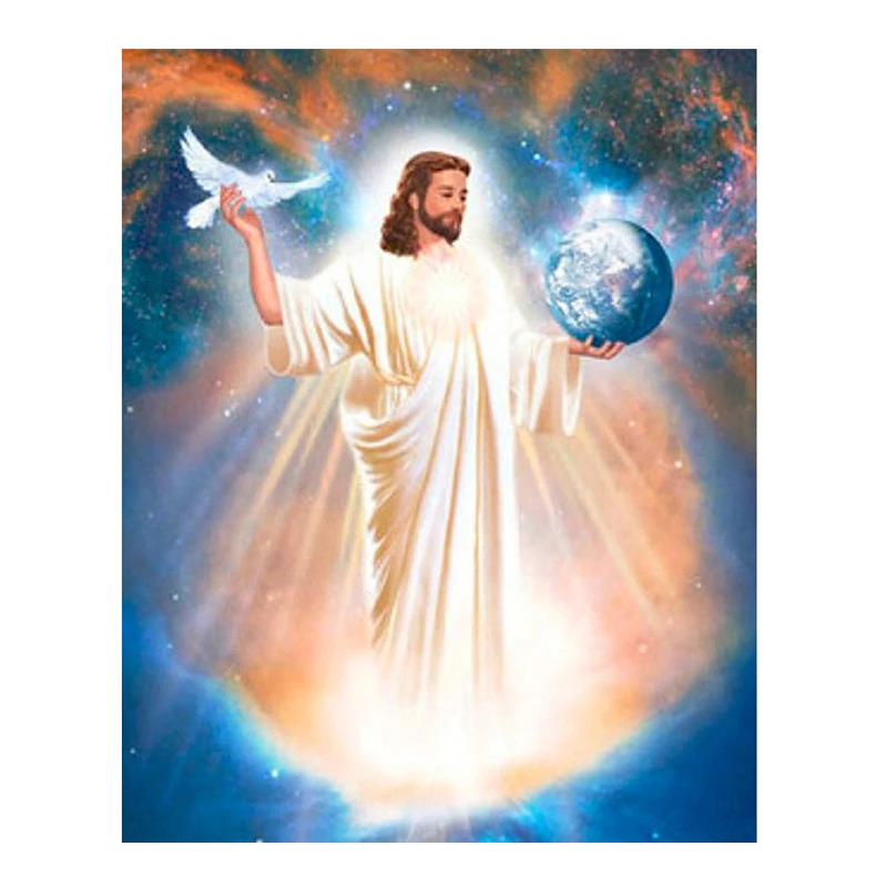 

5D DIY Diamond Painting Cross Stitch Religion Rhinestone Crystal Needlework Diamond Embroidery Jesus Full Diamond Decorative