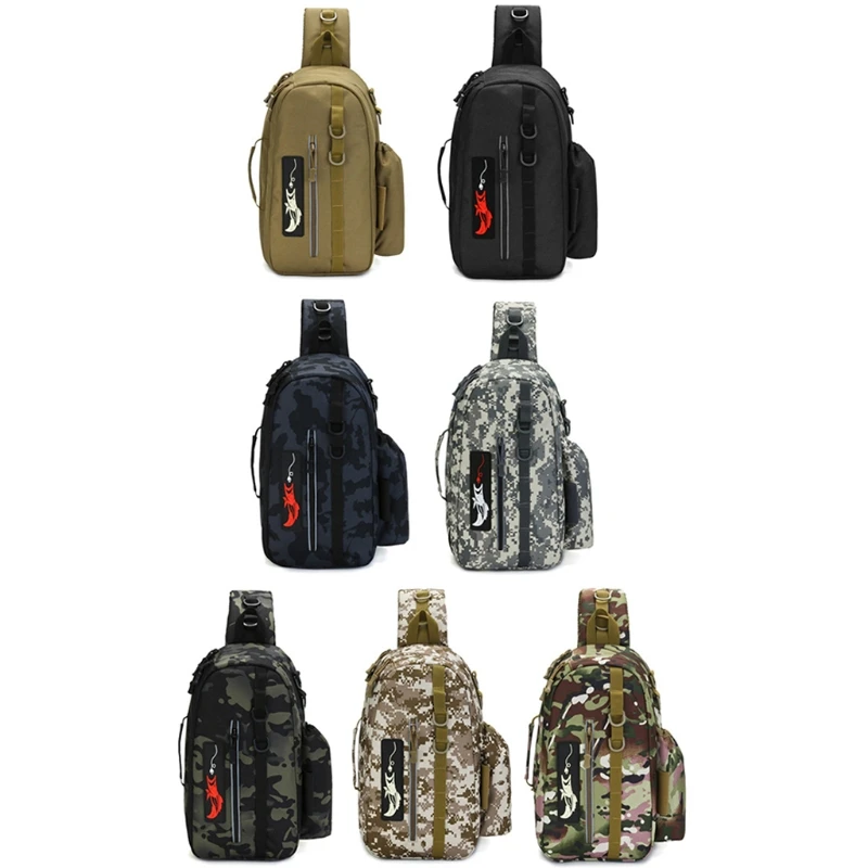 

Fishing Bag Folding Shoulder Waist Bag Large Capacity Outdoor Fishing Tackle Backpack Tackle Storage Travel Carry Bag