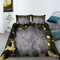 Christmas Duvet Cover Set Twin Full Queen King Size Bed Linen 2-3pcs Bedding Set No Sheet XF1036-43