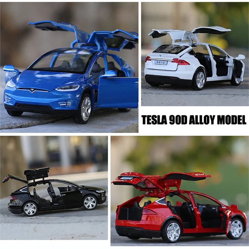 1:32 Tesla Model X высококлассная модель автомобиля из сплава детские игрушки
