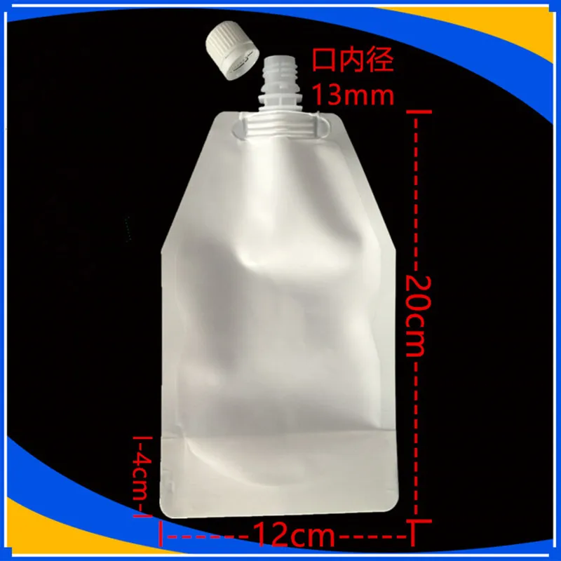 400ml Opaque white Plastic Suction Bag Laundry detergent hand sanitizer jelly squeeze packet Beverage packaging bag 50PCS | Дом и сад