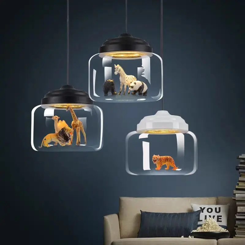 

Modern Led Pendant Lights Glass Nordic Hanging Lighting Restaurant Children Room Living Bedroom Indoor Cute Decor Fixture Lamps