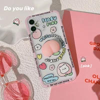 summer cute peach mobile phone case for iphone 11 13 pro max xr xs max 7 8 plus x 12 min three dimensional protective soft cover