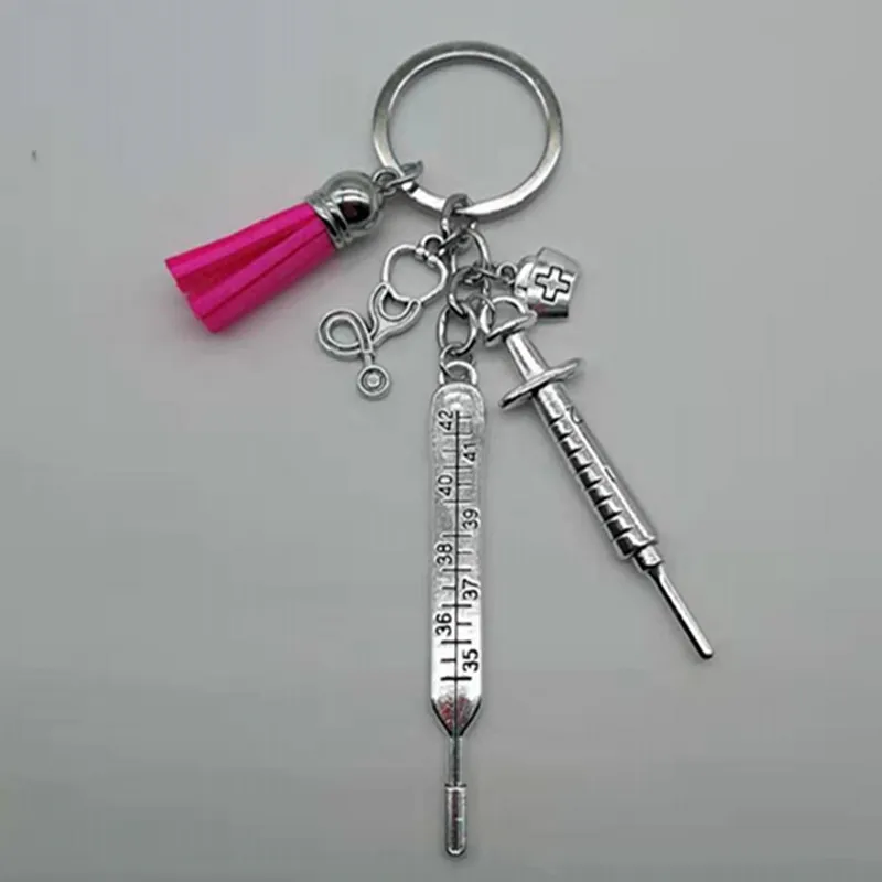 Новая медицинская коробка медсестры медицинский брелок шприц стетоскоп цветная