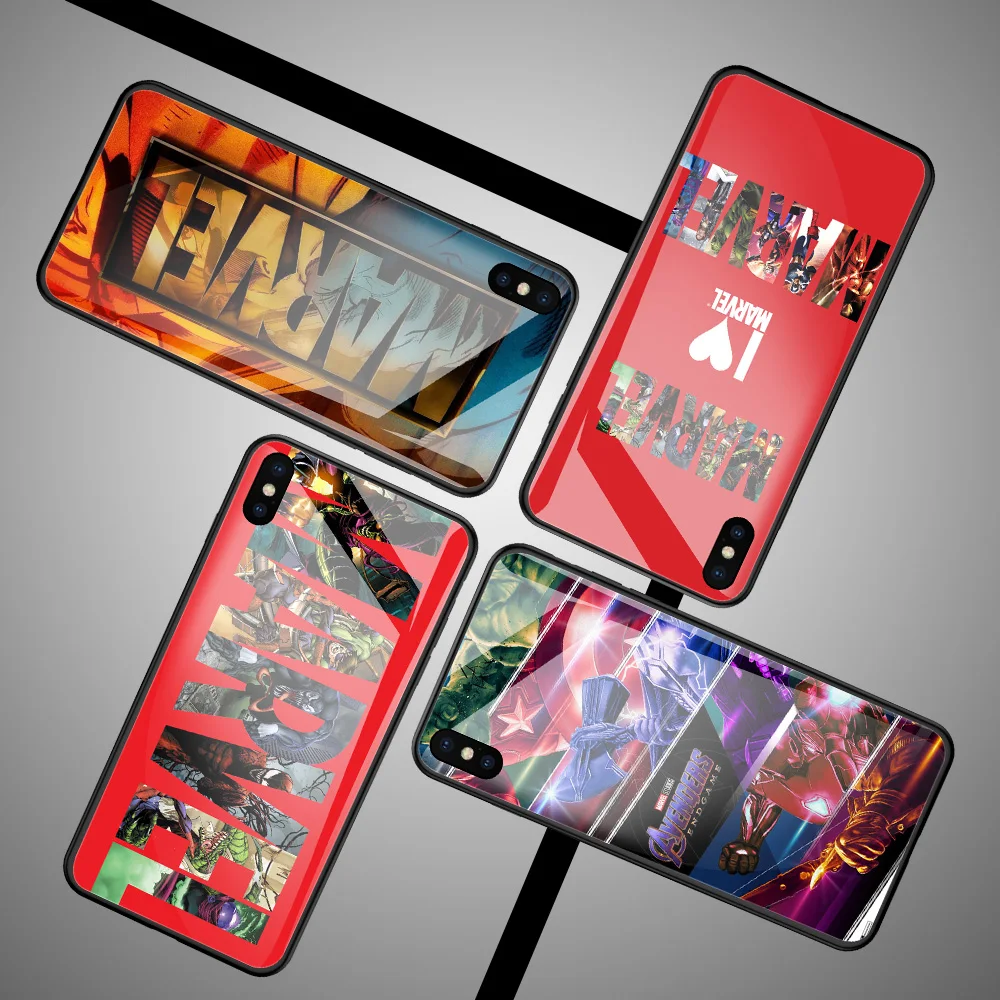 Marvel Avengers for Huawei P9 P10 plus Case P20 P30 pro Glass Tempered For Mate 9 10 20 30 Lite DIY Cover |