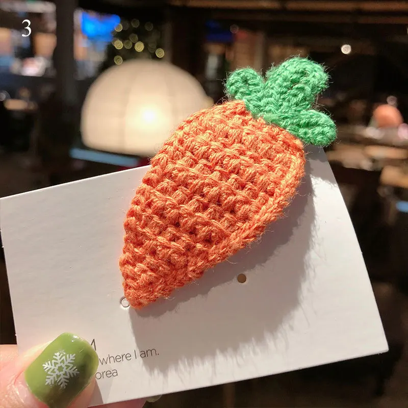 Детские шпильки для волос с изображением свежих фруктов| |