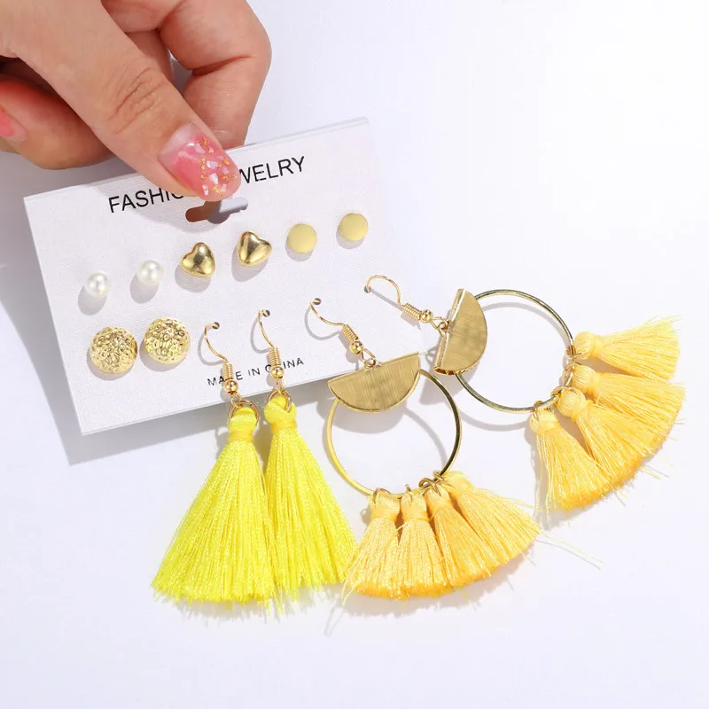 30new Fashion серьги с металлическими кисточками в виде морской звезды набор для