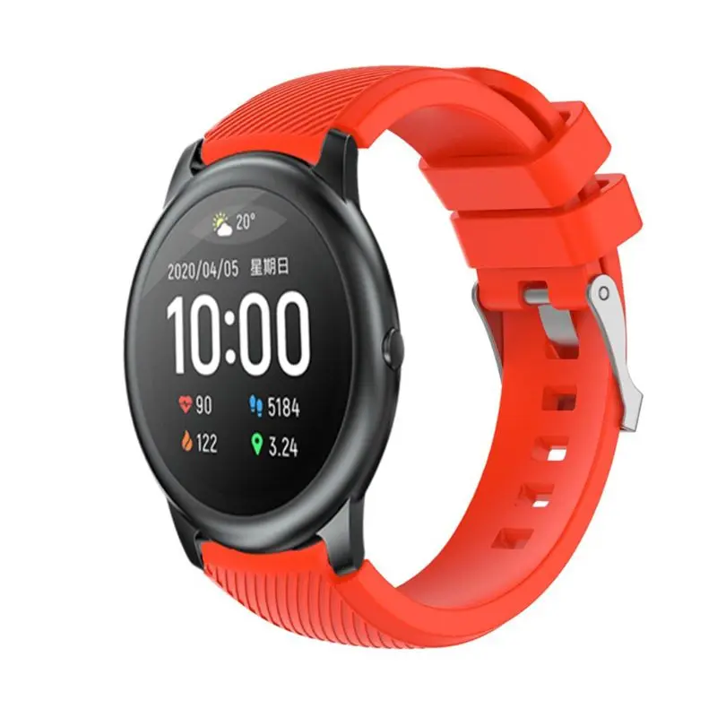 

Soft Silicone Wrist Strap Watchband for XiaoMi-Haylou Solar for Garmin-Vivoactive 4/Huami-Amazfit Stratos 2 Pace 22mm