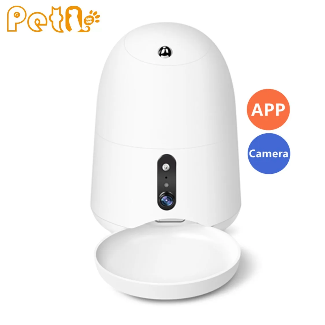 

PetQueue Best Sell APP 2L Automatic Pet Feeder Real-time Voice Dry Food Dispenser Bowl Camera Smart Auto Dog Cat Pet Feeder