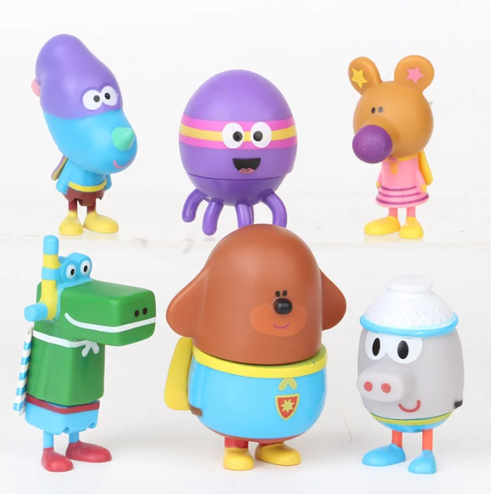 Модная фигурка Hello Duggee 6 шт./лот риноцерос Wombat осьминог Аллигатор бегемот Бетти