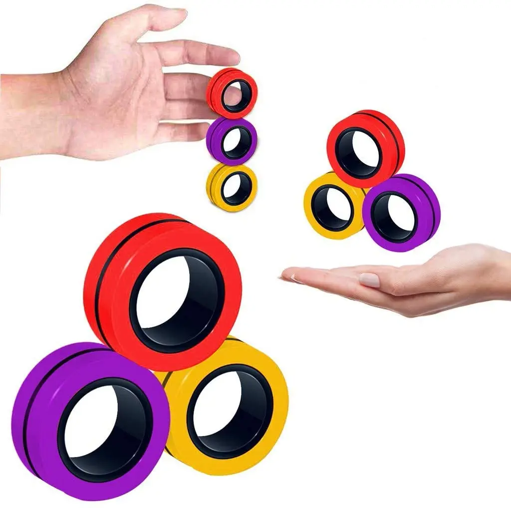 Магнитные кольца игрушка антистресс магнитный браслет кольцо волшебное