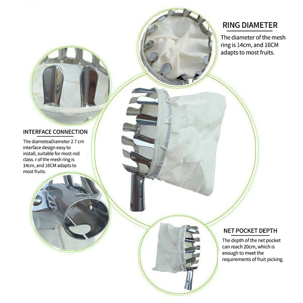 Портативная корзина для сбора фруктов и персиков садовый Ловец цитрусовых груш |