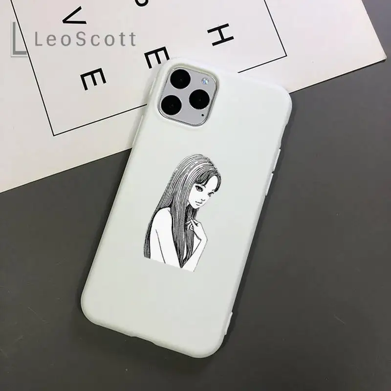 

Japanese horror comic Tomie Junji Itou Phone Case Candy Color for iPhone 11 12 mini pro XS MAX 8 7 6 6S Plus X 5S SE 2020 XR