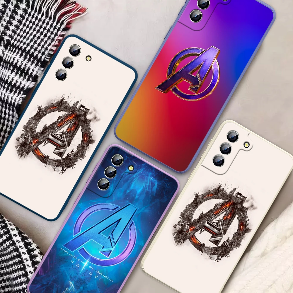 

Marvel Avengers Logo Cool For Samsung Galaxy S21 S20 FE S10 Note20 Note10 Ultra Plus Lite Pro 5G Liquid Soft Phone Case