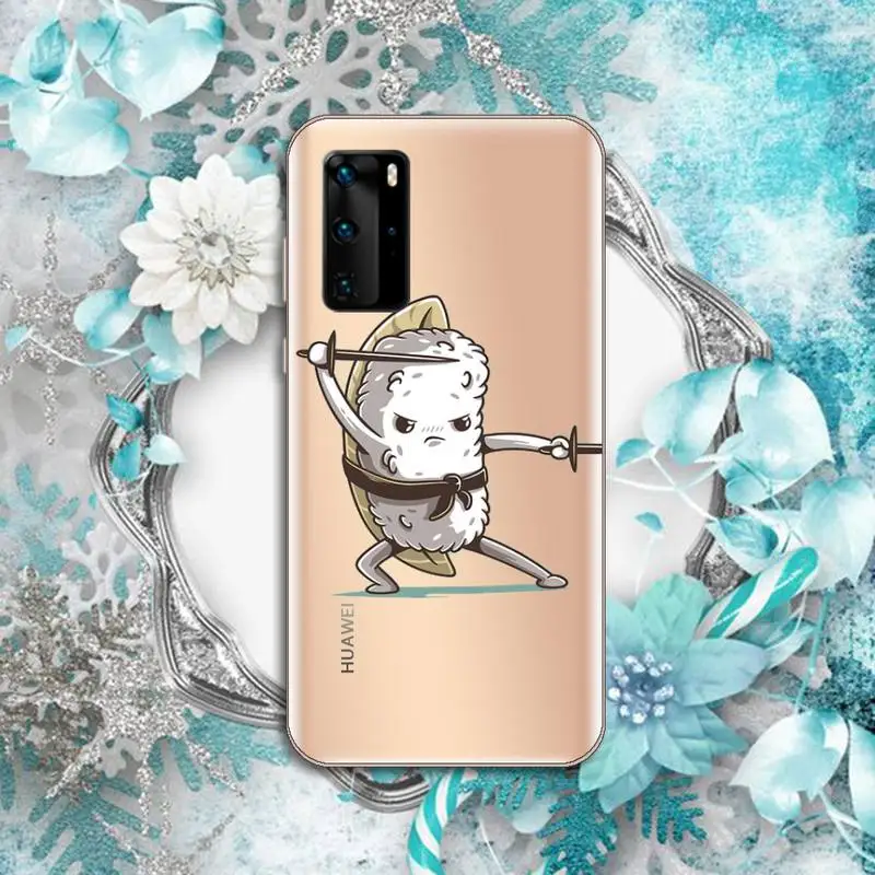 

japan sushi cute cartoon Phone Case Transparent for Huawei P honor 8 10i 20 30 40 smart 2019