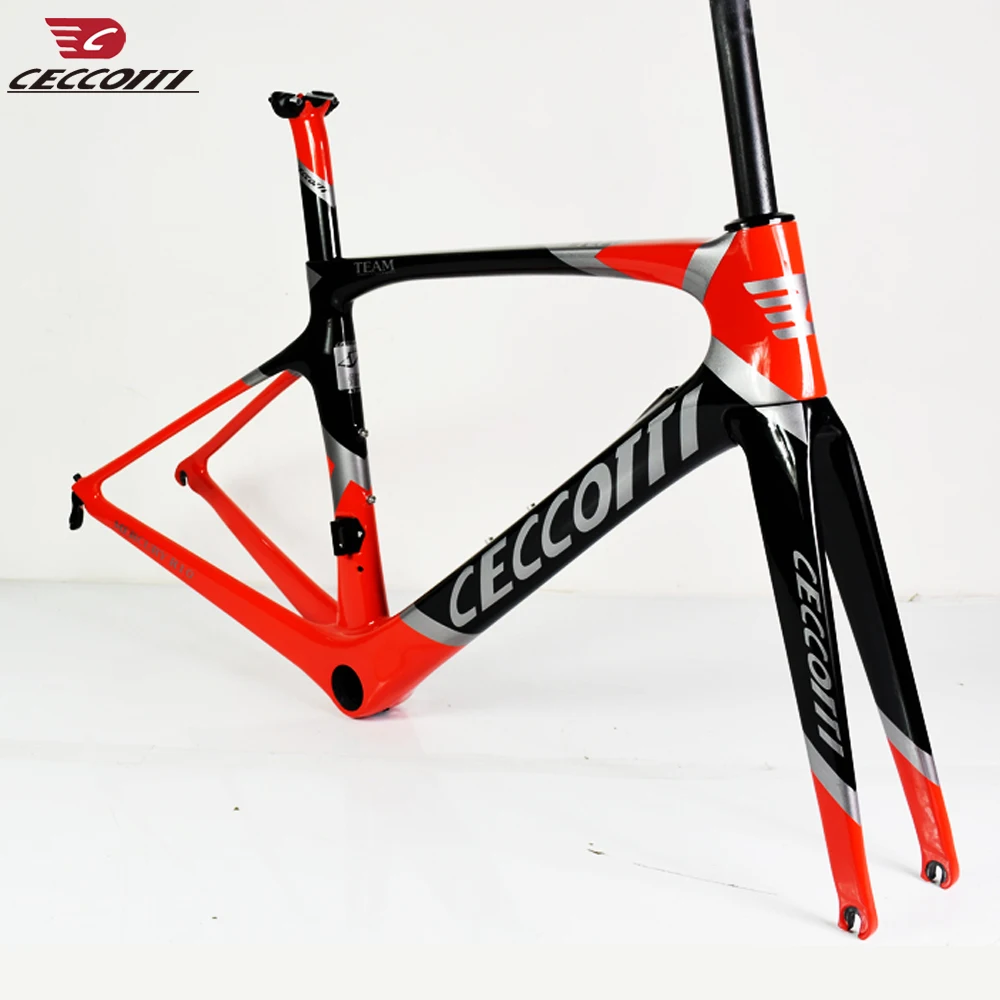 Ceccotti углеродистая рама для дорожного велосипеда обычное крепление ободной
