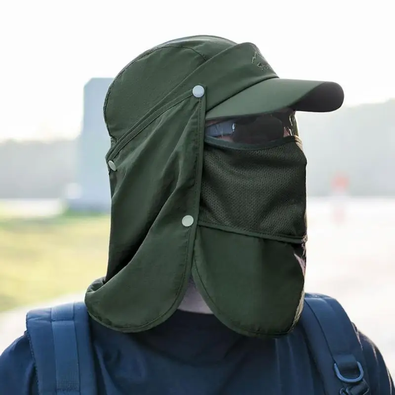 2020 Outdoor Unisex Visor Hats Fishing Sun Protector Cap UV Protection Face Neck Cover Sport Hiking | Спорт и развлечения