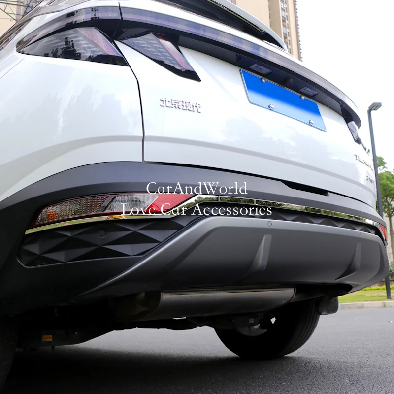 Задний бампер накладки на заднюю дверь противотуманные фары полоски наклейки