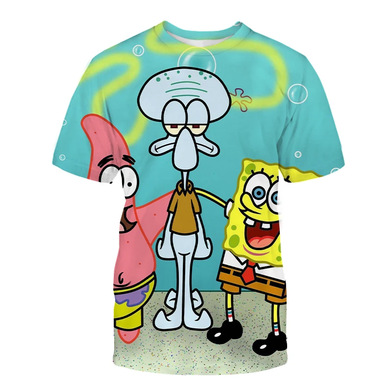 

Summer Cute Children's T-shirts Popular Cartoon Yellow Square Pattern 3d Printing T-shirt Fashion Funny Harajuku Children's Tops