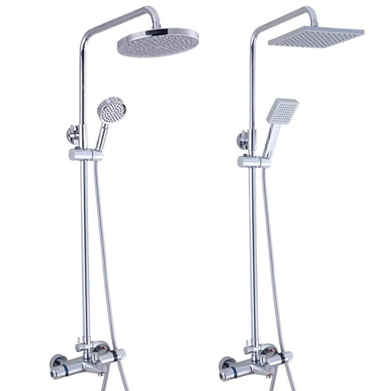 Термостатический смеситель для душа в ванной комнате 8 '' с фильтром черный