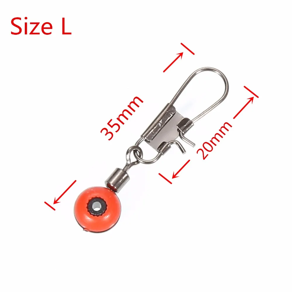 

50pcs/pack Fishing Line to Hook Swivels Shank Clip Connector Interlock Snap Sea Space Bean Lure fishing tool GHMY