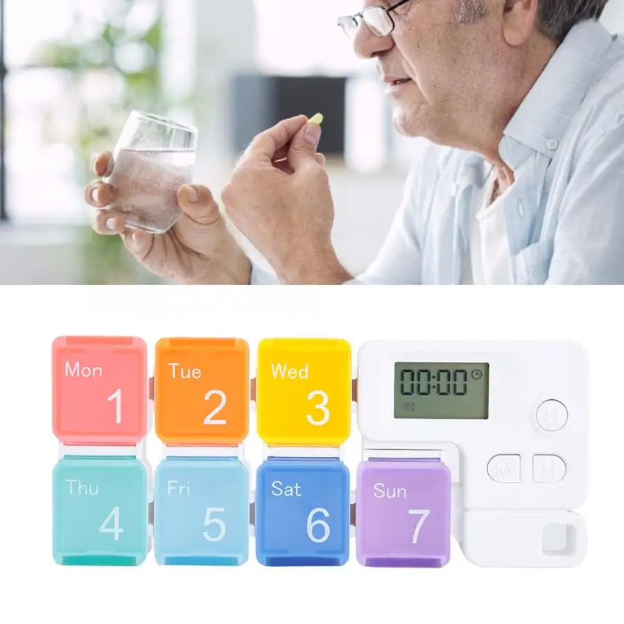 Чехол для таблеток контейнер мини недельный портативный лекарств конфет коробка