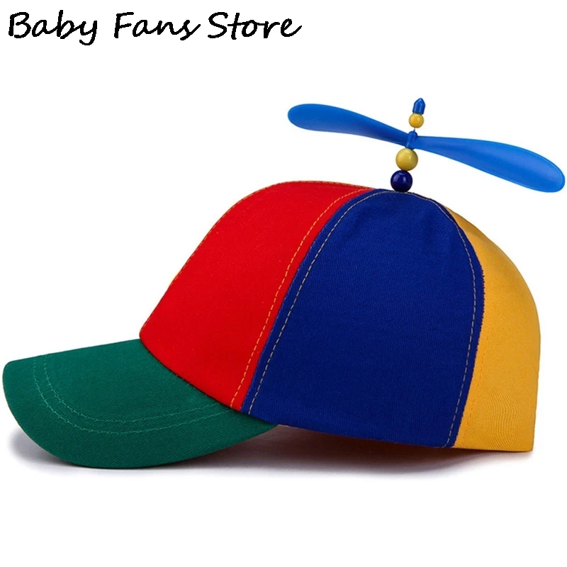 

Бейсболка Летающая бамбуковая для детей, кепка с пропеллерами для вертолета, цветная, в стиле пэчворк, студенческие кепки для гольфа