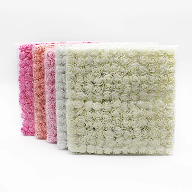 144 шт Искусственные пенные цветы плюшевого медвежонка розы украшения дома