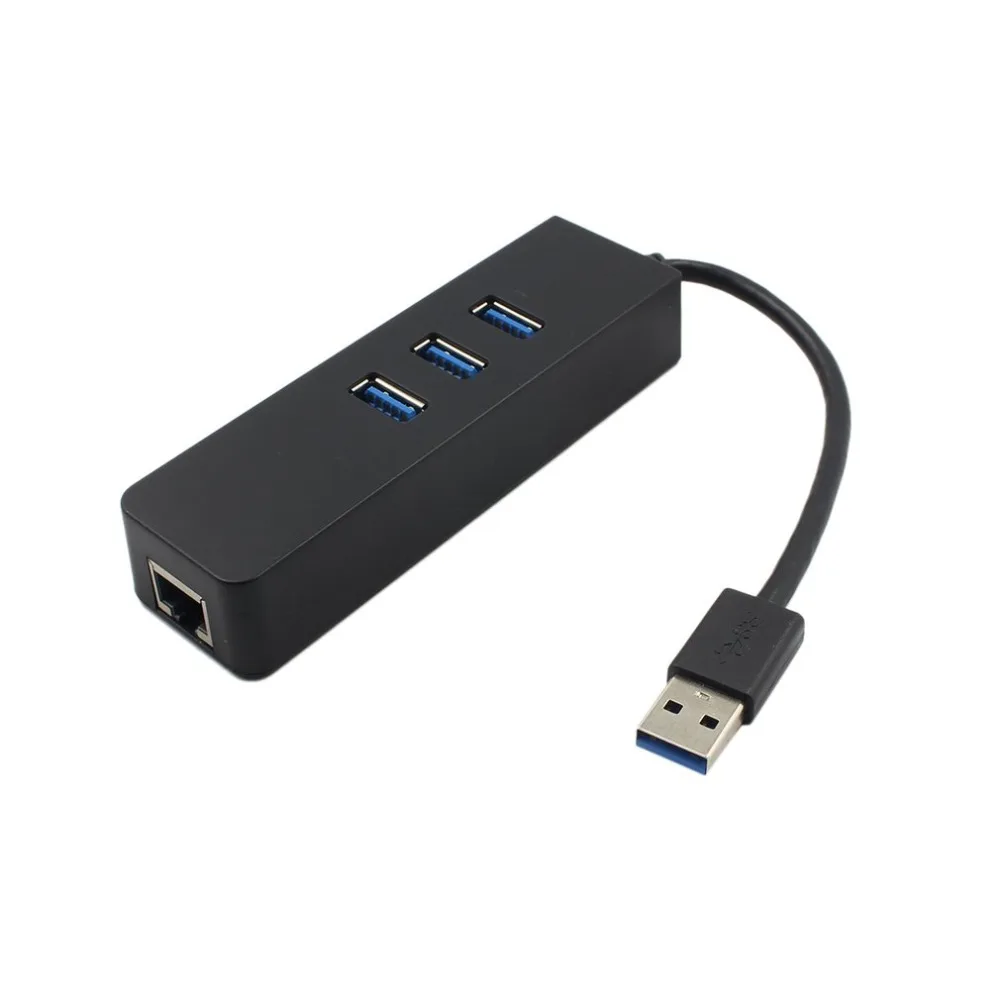 

USB 3,0 концентратор Gigabit Ethernet Lan RJ45 сетевой адаптер концентратор с 3 портами USB к RJ45 Внешний сетевой кабель разделитель для Mac PC