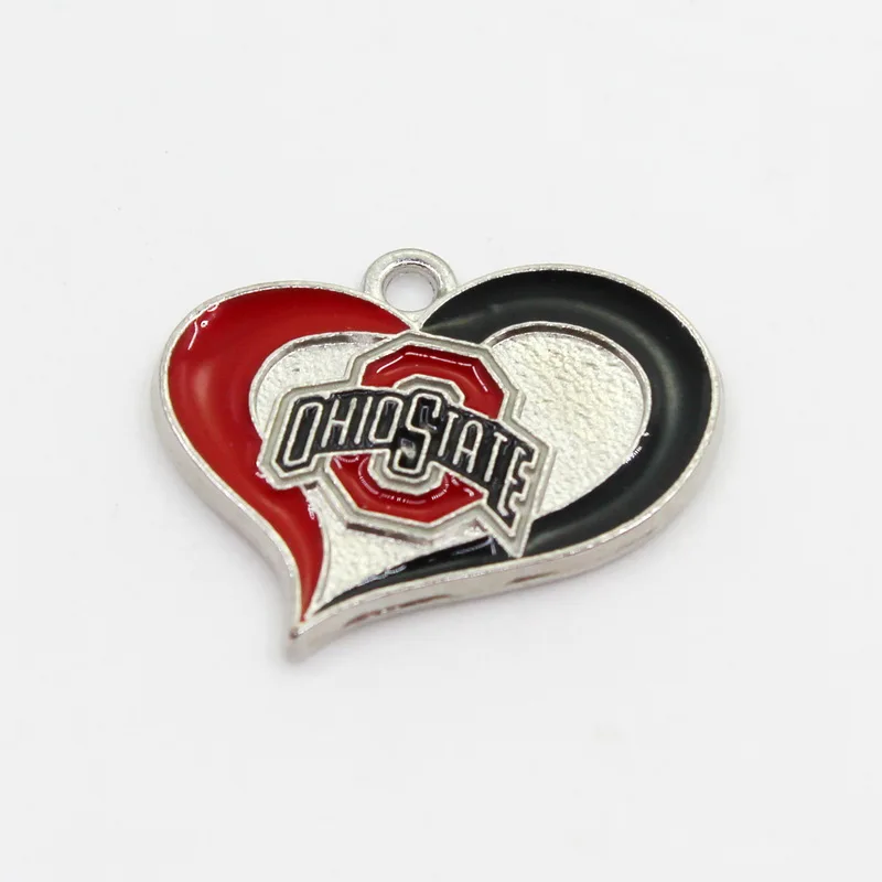 Новые 12 шт США Футбол Спорт Огайо состояние подвесные кулоны команды Diy Браслеты