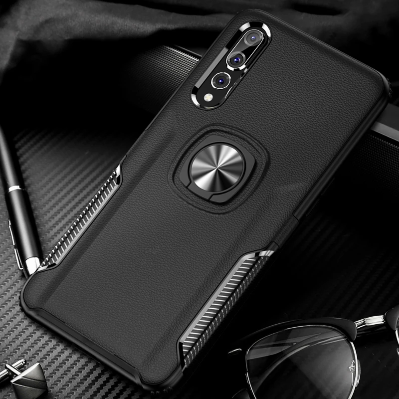 Противоударный защитный чехол для Huawei Nova 3 3i металлический кольцевой держатель