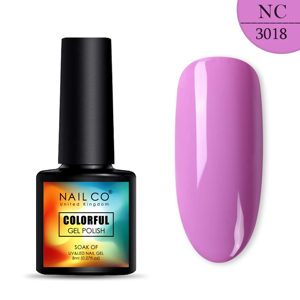 3018 NAILCO, новинка, 8 мл, 130 цветов, светодиодный Гель-лак для ногтей УФ гель для ногтей, салонный домашний лак, Гель-лак, гибридный, впитывающий - Цвет: 3018