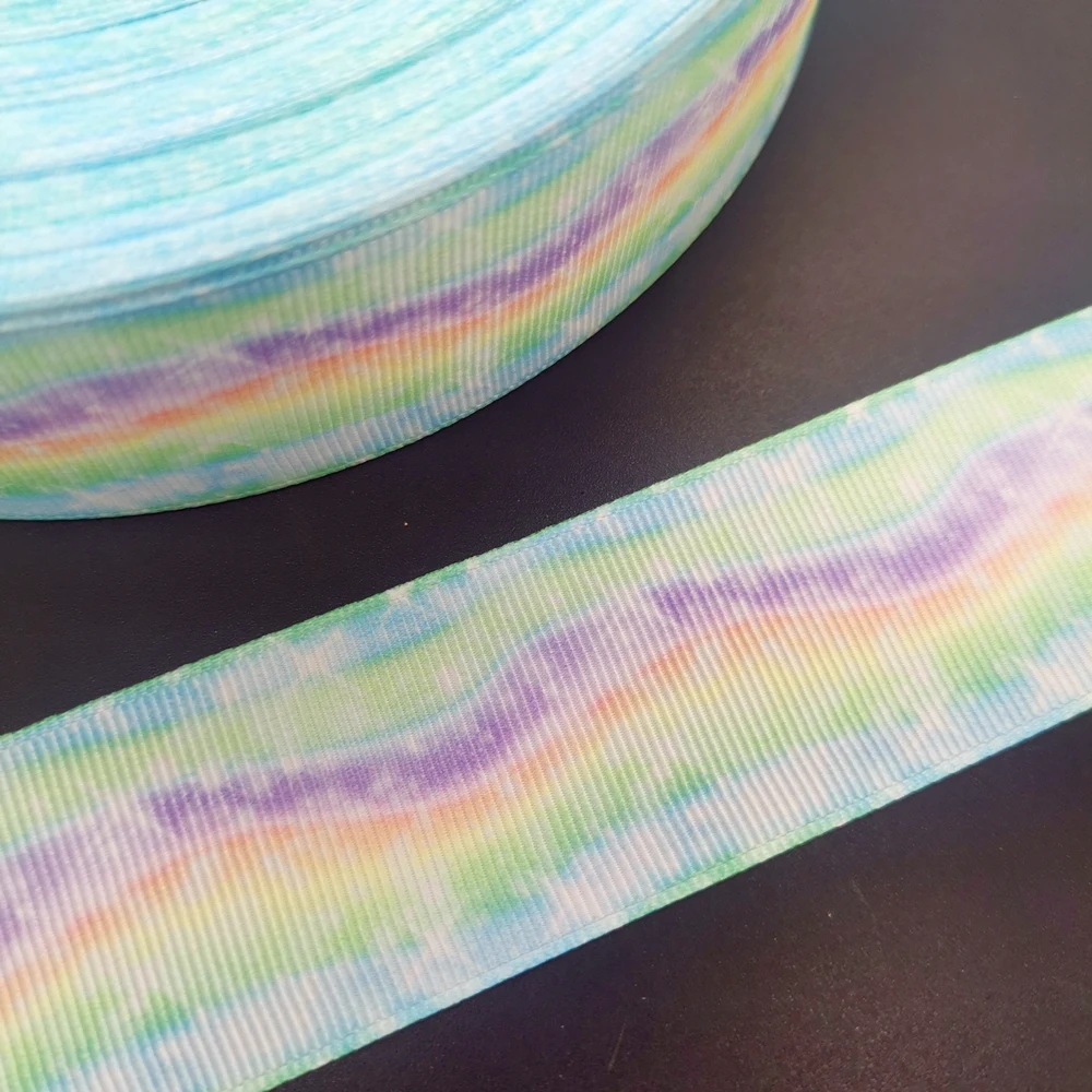 Новинка сделай сам 5 ярдов 38 мм Радужный цвет волнистый градационный рисунок