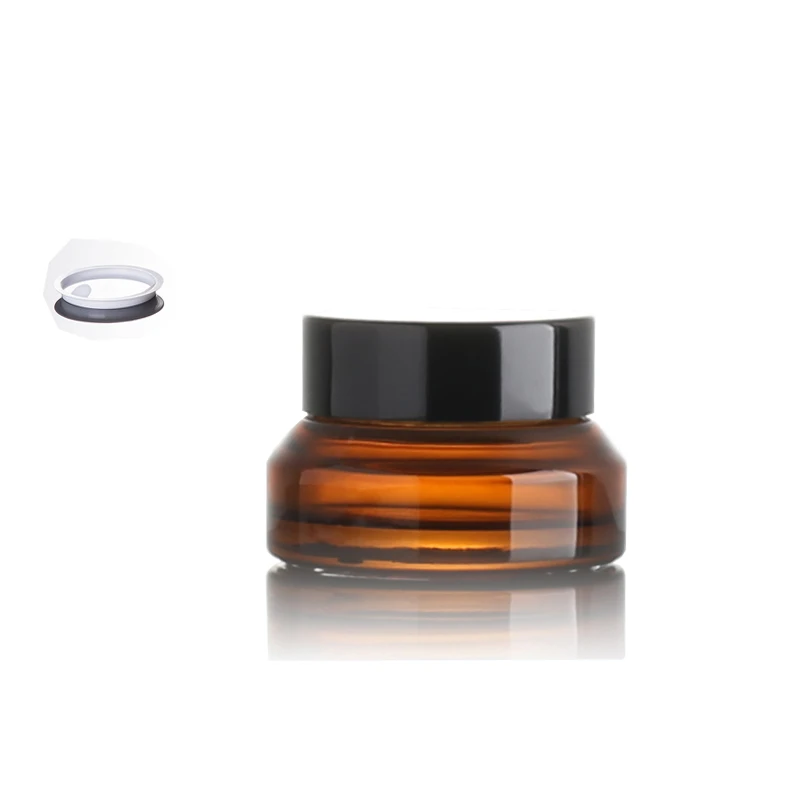 

20pcs/lot 15g brown Glass Sample Cream Empty Jar for Makeup Nail Crystal Cosmetic Facial Cream Jar Little Pills Containers