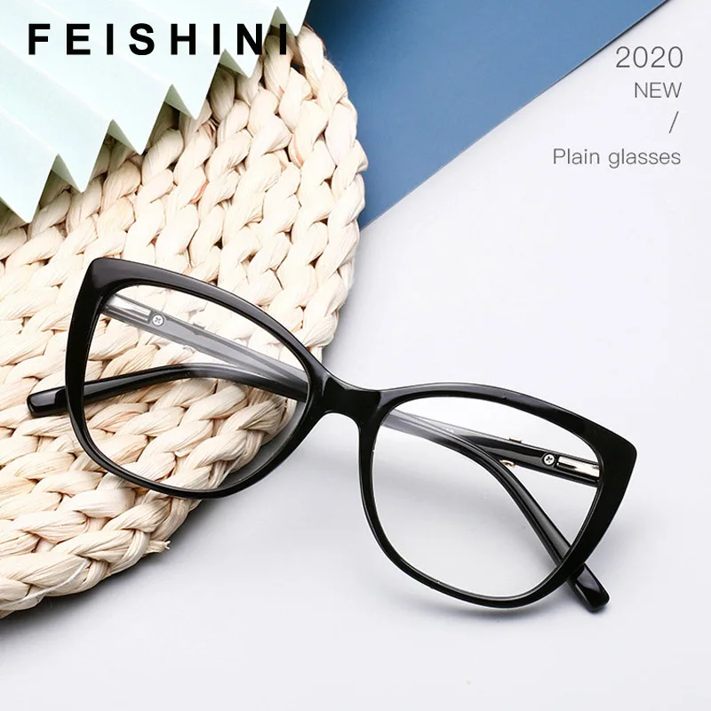 

Очки Feishini с защитой от сисветильник, с фильтром блокировки, снимают напряжение с очков, прозрачные игровые компьютерные очки для женщин, пов...