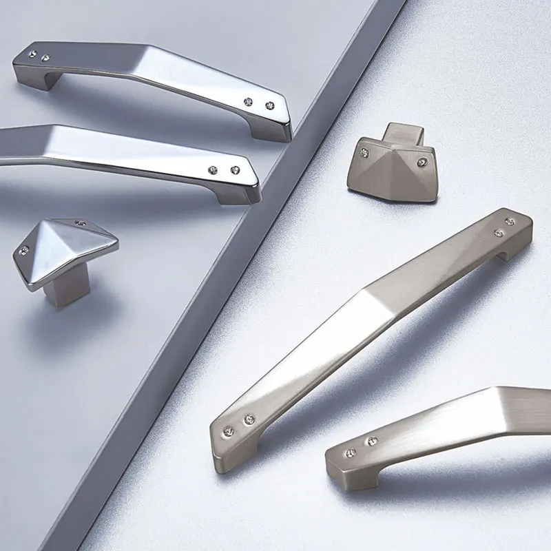 KK &amp FING 1 шт. современные хрустальные ручки и цинковый сплав кухонный шкаф дверь