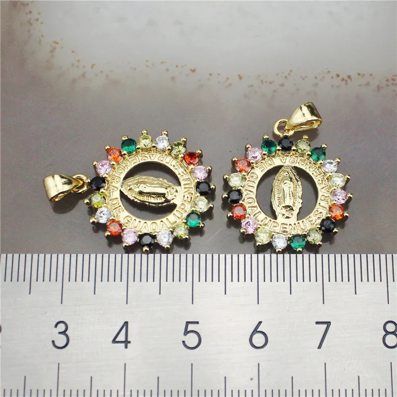 20*25 мм 20 шт./лот модная Радужная религия cz Очаровательная подвеска кубический