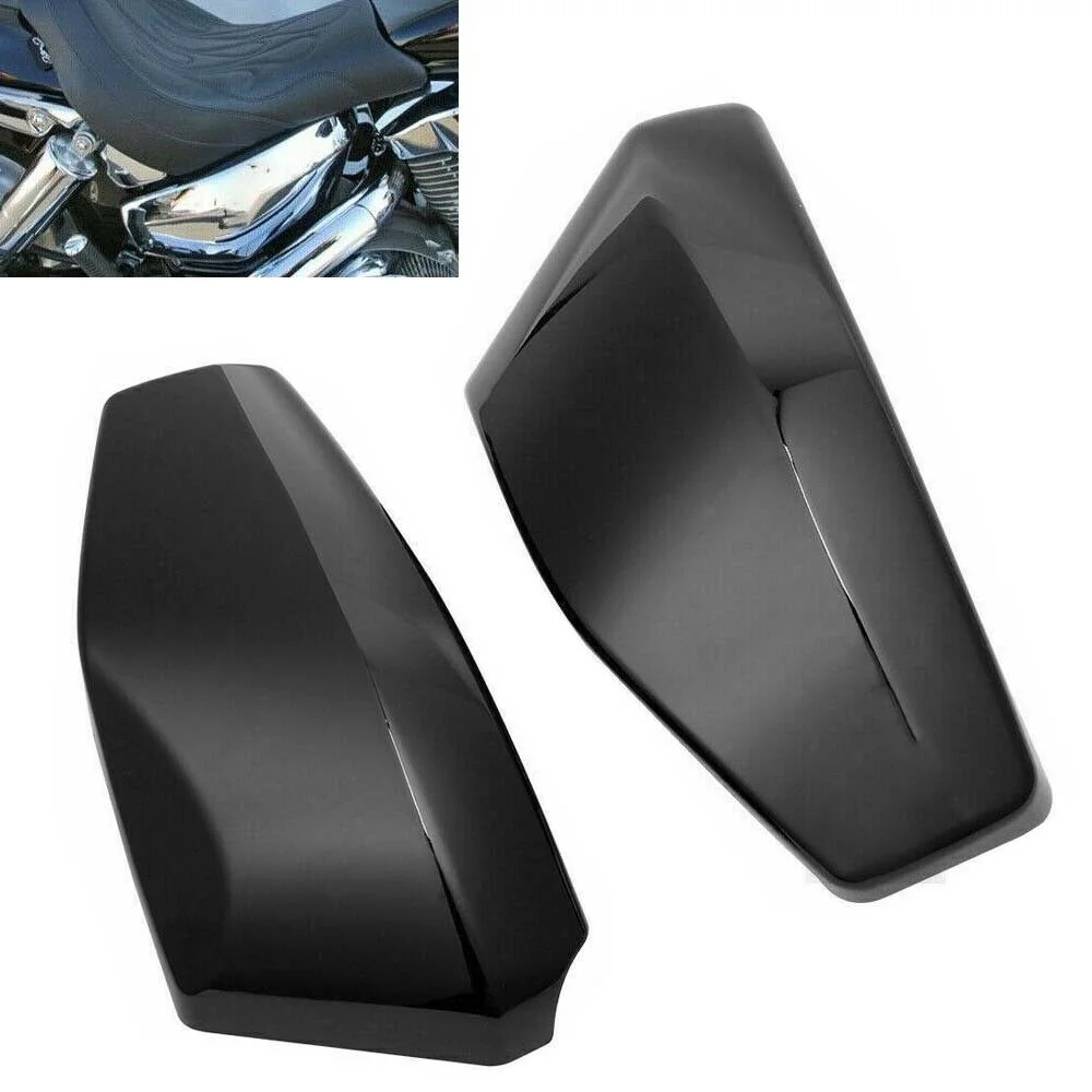 Brillante para motocicleta, ABS, negro, batería lado carenado cubierta para Honda VTX 1300 VTX1300C VTX1300R VTX1300S 2003-2009, 2008, 2007, 2006