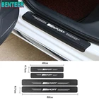 4 шт.лот защитные наклейки из углеродного волокна на дверные пороги для Mercedes Benz AMG w117 cla45 w205 c63 w212 e63 w207 w176 a45 gla