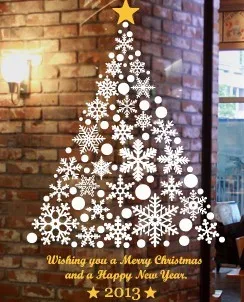 

Large Christmas Sticker X mas Decal Posters Vinyl Wall Decals Decor Mural Glass Shop Window Home Decoration