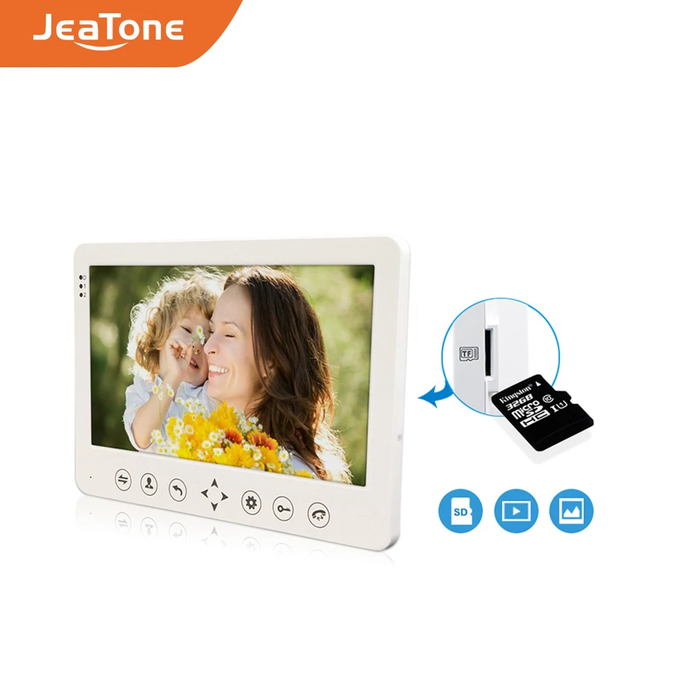 Видеодомофон JeaTone с сенсорной кнопкой устройство для видеодомофона 10 дюймов