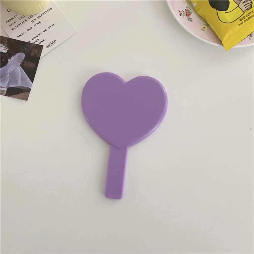 Girl's Heart Love Makeup Mirror Peach Hand Single-sided Portable L1 | Красота и здоровье