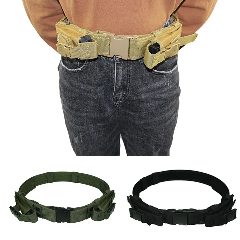 Ремень тактический мужской регулируемый пояс в стиле милитари для охоты