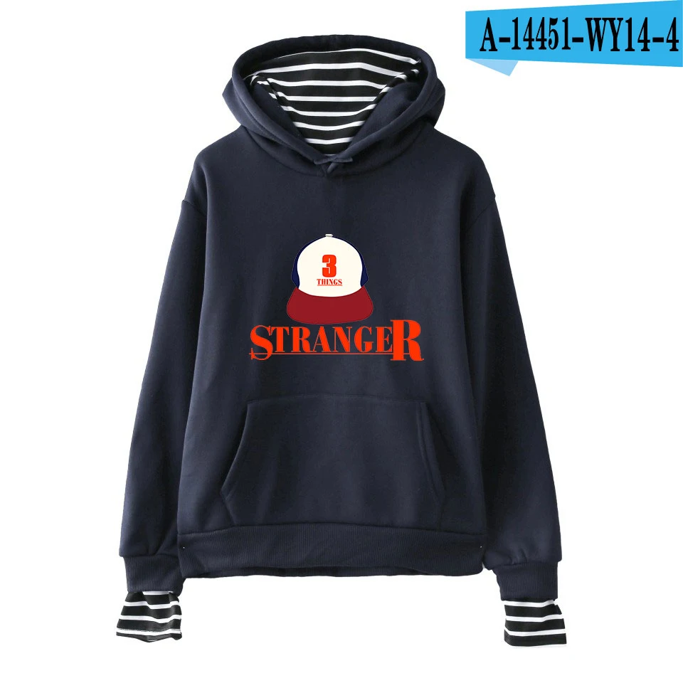 Navy Blue Странные Вещи Hoodeis для мужчин и женщин модная толстовка с капюшоном высококачественные накладные двухкомпонентные дизайнерские толстовки с капюшоном для мальчиков и девочек осенние толстовки - Цвет: Navy Blue