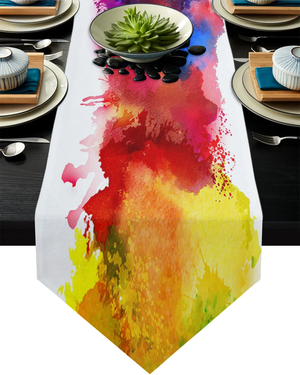 

Colour And Pattern Table Runner Wedding Table Decoration Flower Cake Tablecloth Dining Table Decoration for Banquet
