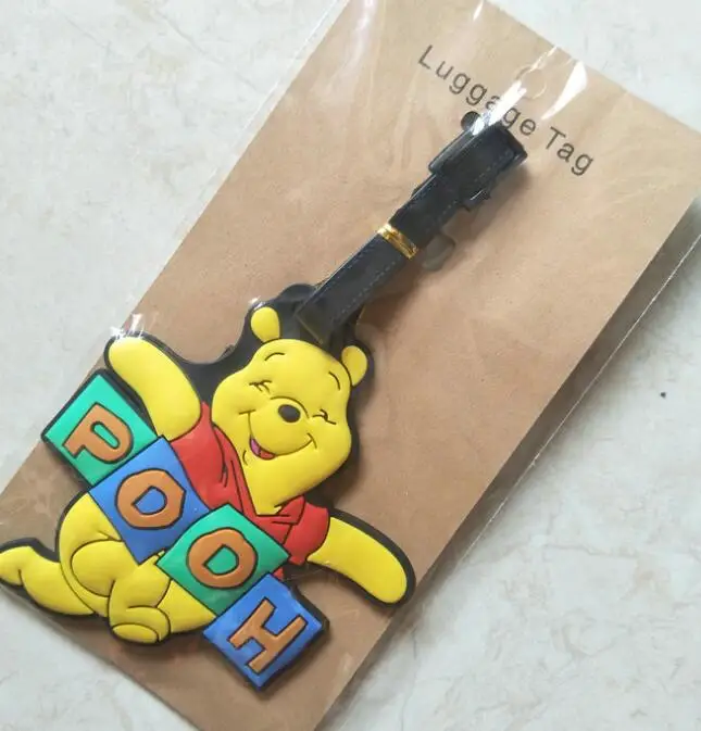 Новый 1 шт. Eeyore тигра медведи свиньи мультфильм Багажная Бирка ПВХ Подвески