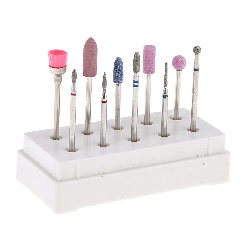 

10Pcs Nail Drill Bit Set Cutin Polishing Professional Electric Manicure Tool