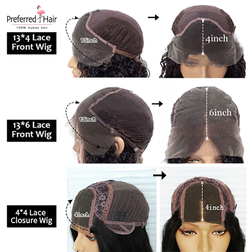 Предпочтительный HD прозрачный кружевной парик из человеческих волос 360 передний