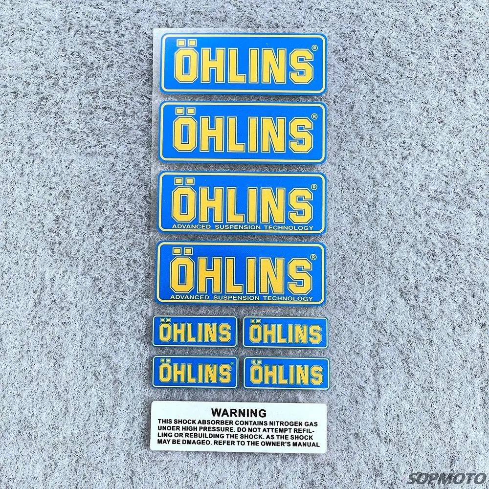 

Декоративная наклейка для мотоцикла OHLINS, аксессуары с логотипом, высокая Светоотражающая амортизация, Модифицированная Водонепроницаемая наклейка для мотоцикла